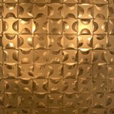 Round ceiling light in holophane glass, 1960s