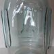 Vase moaï en verre transparent bleuté