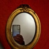 Petit miroir bois doré sculpté