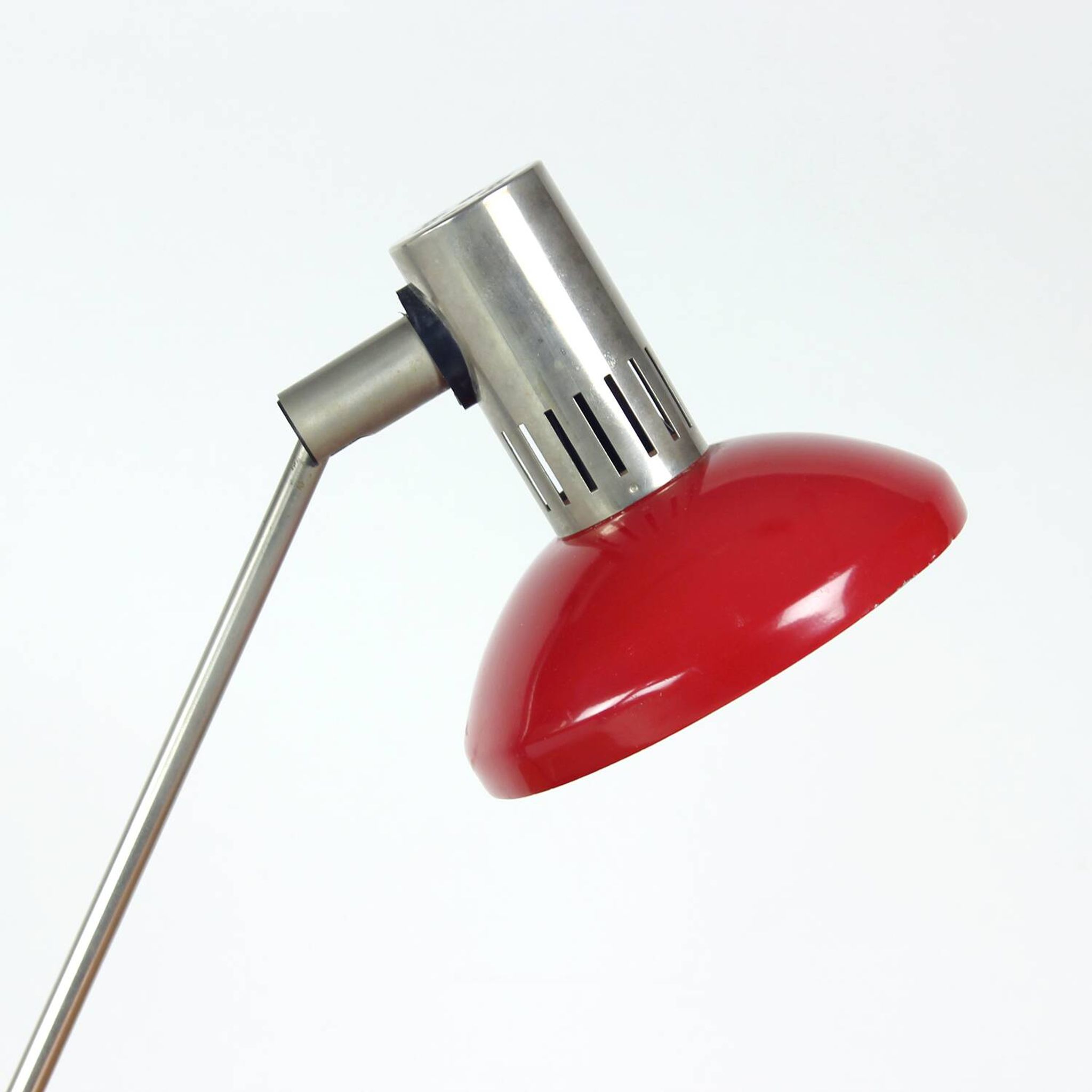 Midcentury Red Table Lamp By Aka Leuchen, Germany 1970s