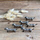 6 vintage dog knife holders