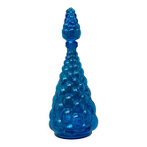 Blue glass bottle from Empoli, Italy