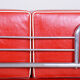 Restored Bauhaus Sofa by Robert Slezak, High-Quality Leather, Chrome, 1930s