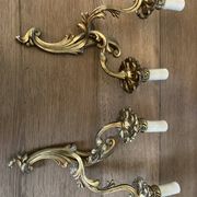 Pair of bronze wall lamps