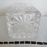 Whisky decanter, diamond-cut glass, bottle, 60s