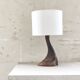 Lampe forme libre en bois d’olivier de 1950s
