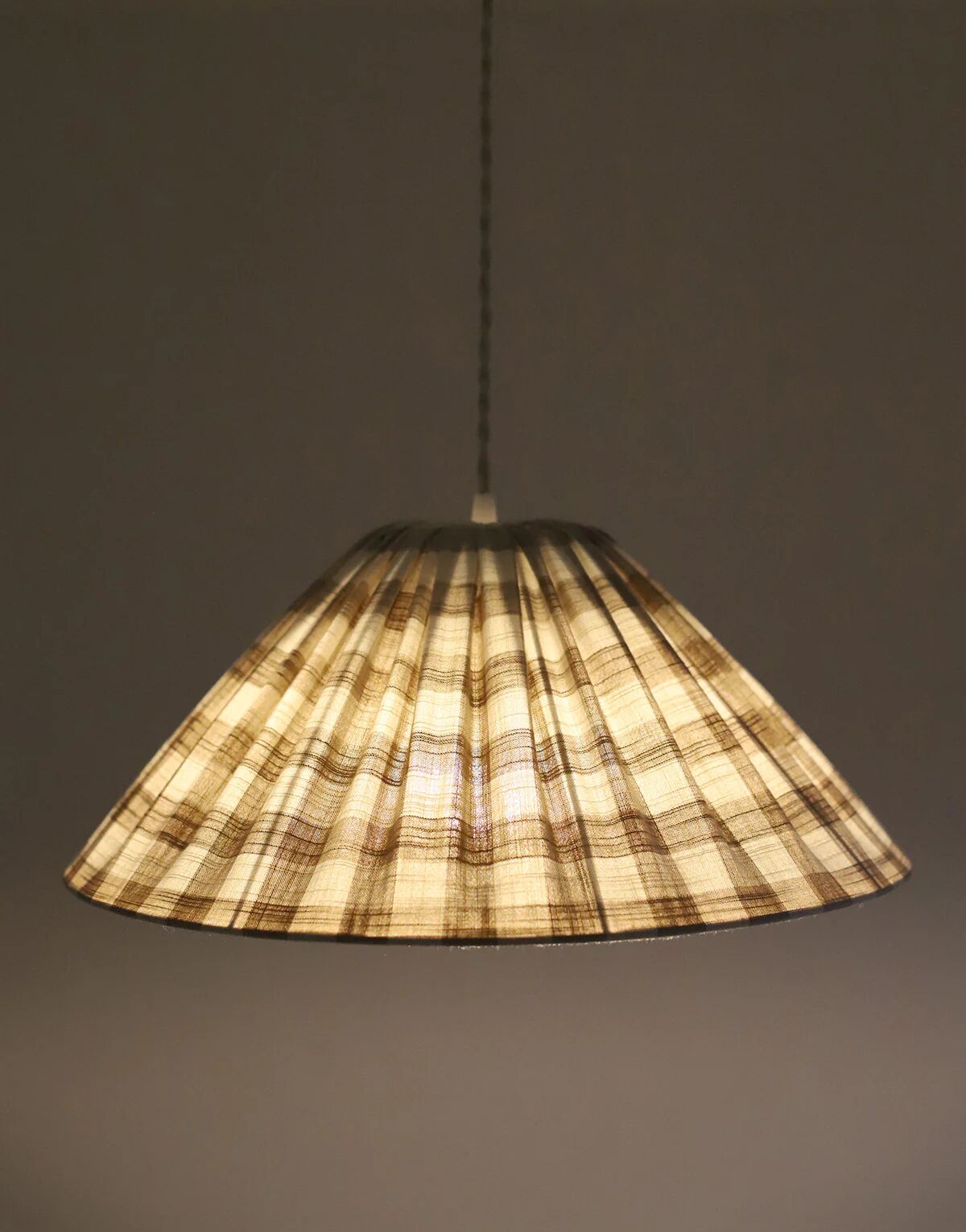 Malala "beige" large tile conical pendant light