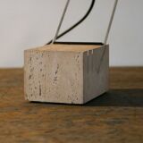 Lampe brutaliste en travertin, Italie, années 70