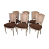 Lot de 6 chaises Louis XVI rénovées
