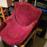 Red velvet armchair