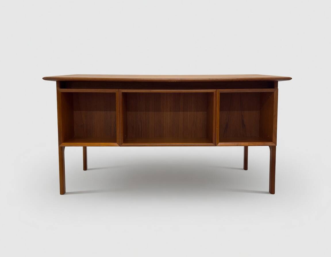 Danish Teak Executive Desk By Arne Vodder For Brouer, 1960s.