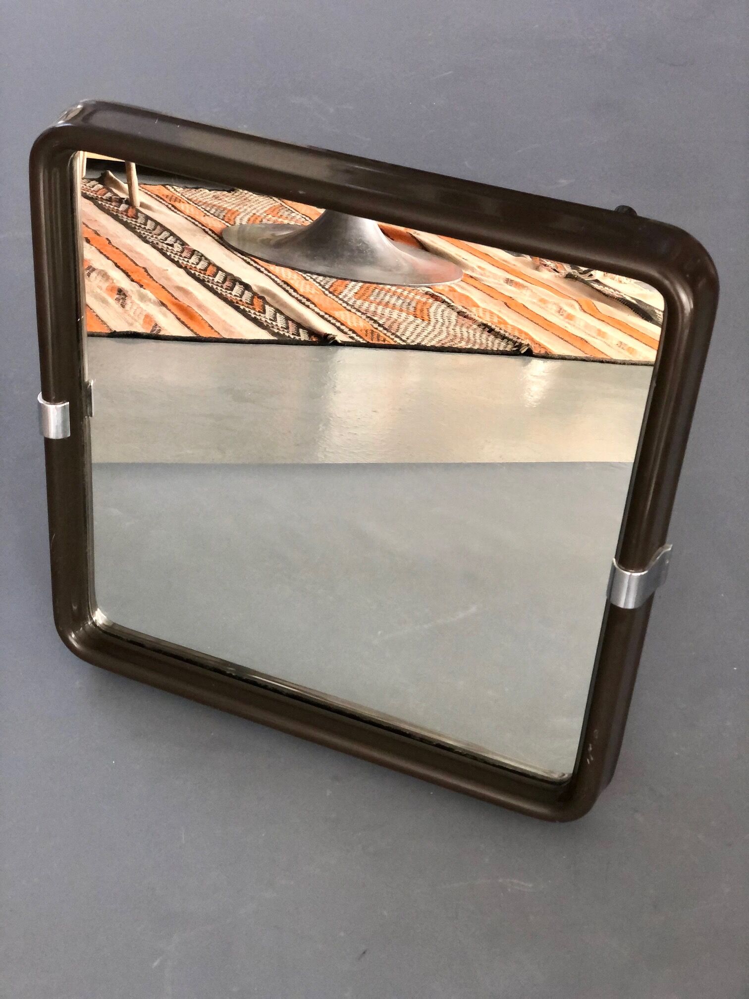 Seventies molded plastic mirror