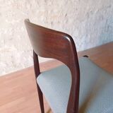 8 renovated vintage 1960s Scandinavian rosewood chairs
