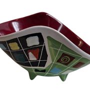 Ciotola Deruta Italy anni '50 – Mid-Century Modern – Ceramica d'Autore Geom