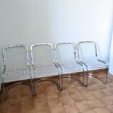 4 chaises 1970 chrome Cidue