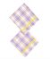 Pair of purple and yellow napkins