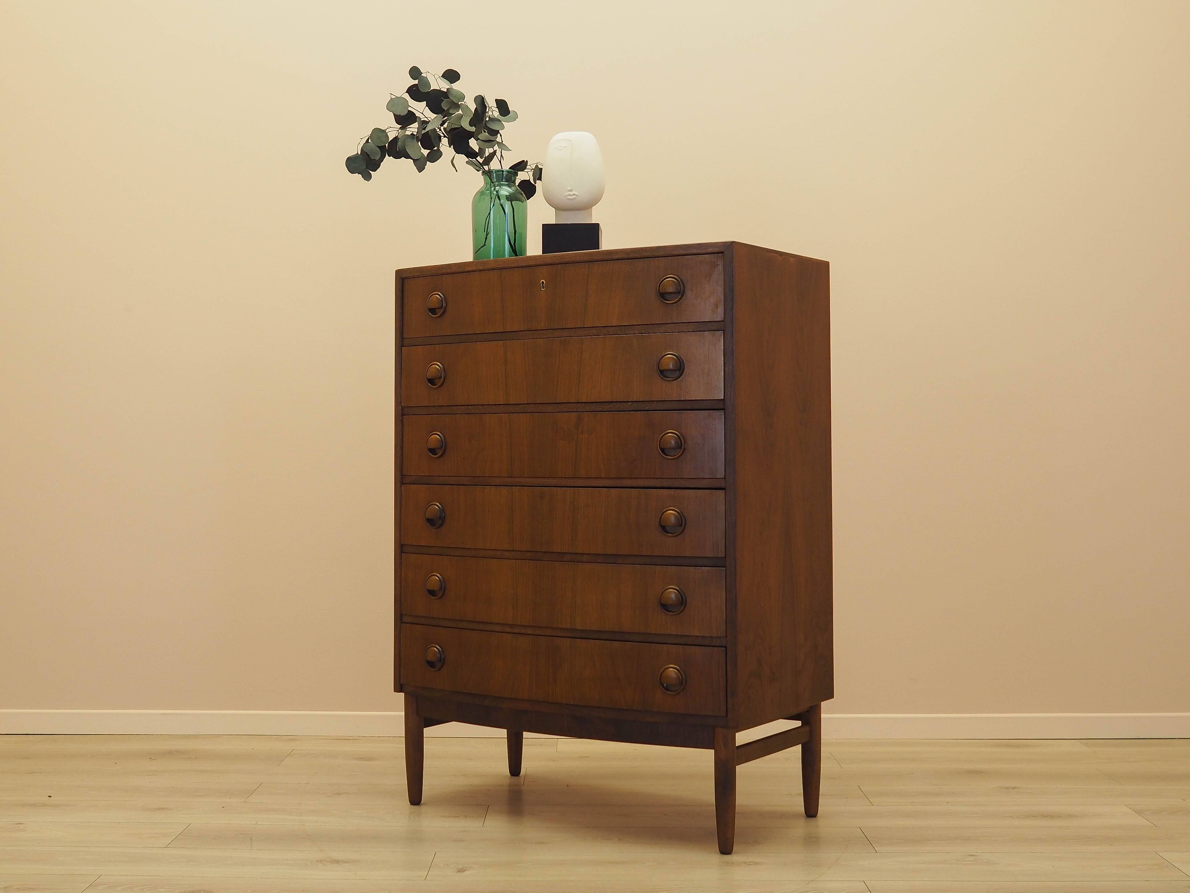 Commode en noyer, design danois, années 1960, designer : Kai Kristiansen