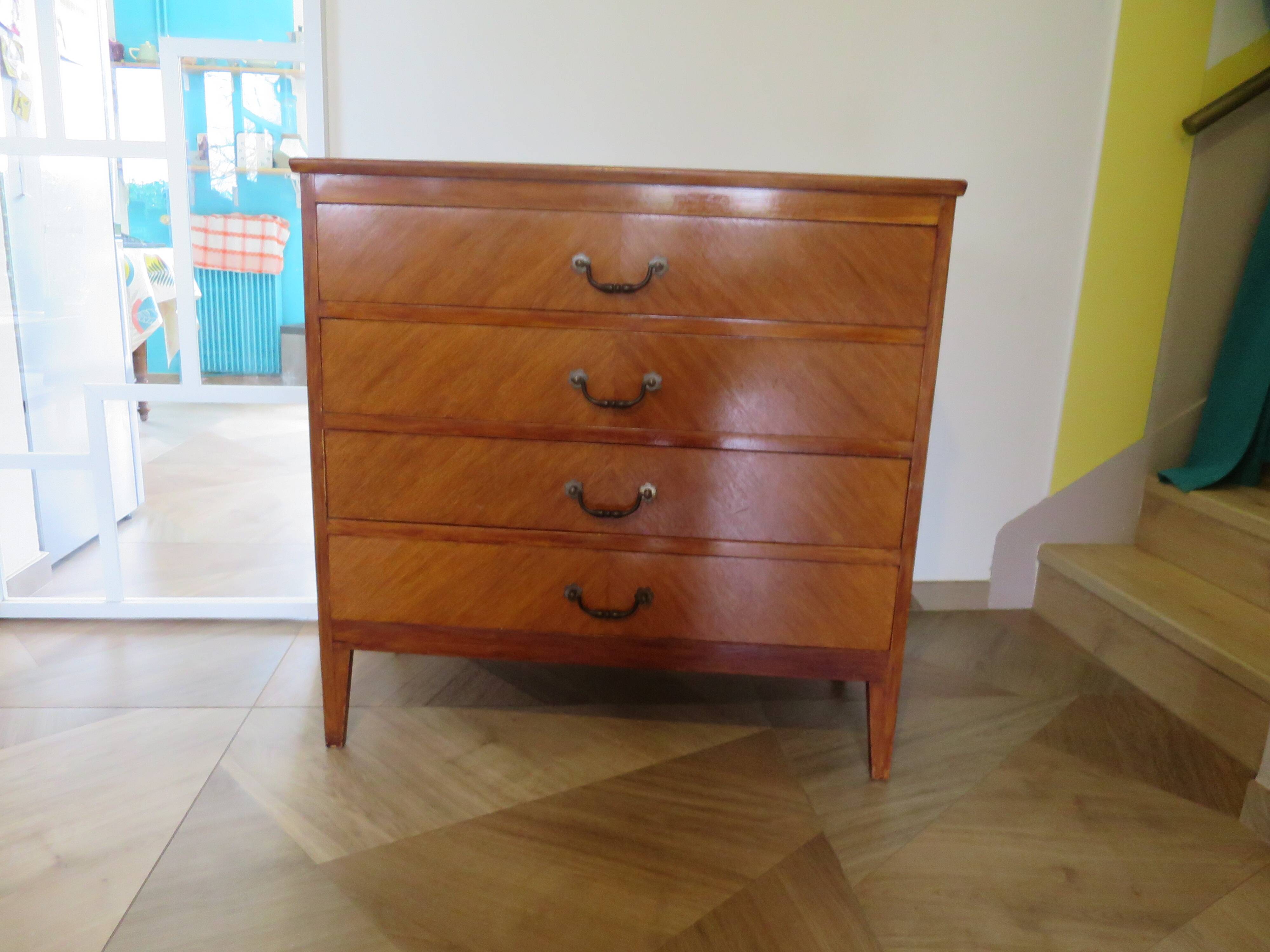 Vintage - Chest of drawers - 4 drawers - wood - 1950s/60s - modernist/Scandinavian