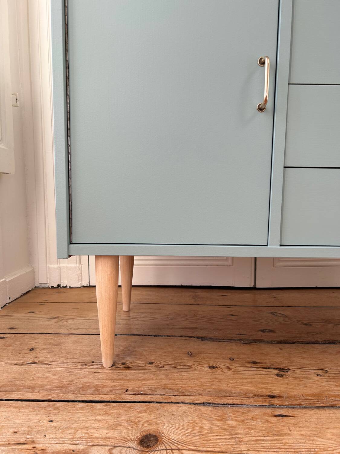 Vintage sideboard revisited in Almond Sarah Lavoine collection (Resources)