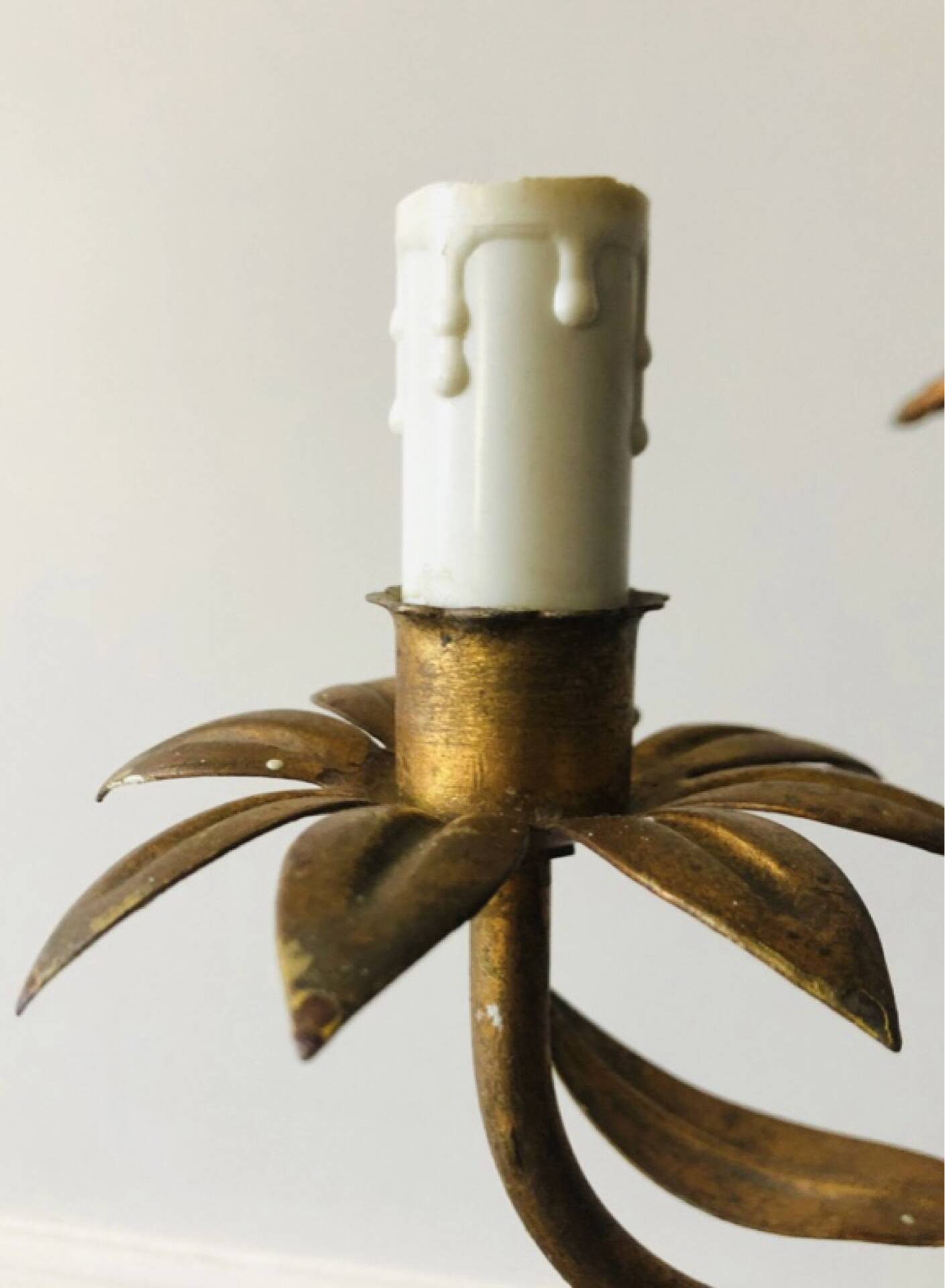 Florentine chandelier in wheat ear style by Hans Kögl Hollywood Regency