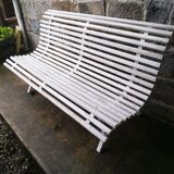 Vintage slatted garden bench