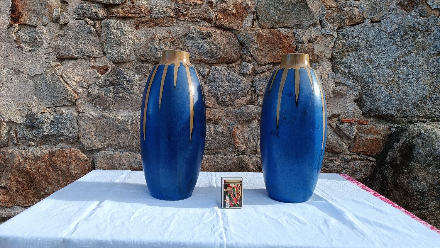 Pair of large Denbac vases