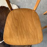 Pair of vintage 70's chairs with compass feet