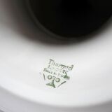 Bust of Louise Brongniart after Houdon, white biscuit Tharaud Limoges 20th century.