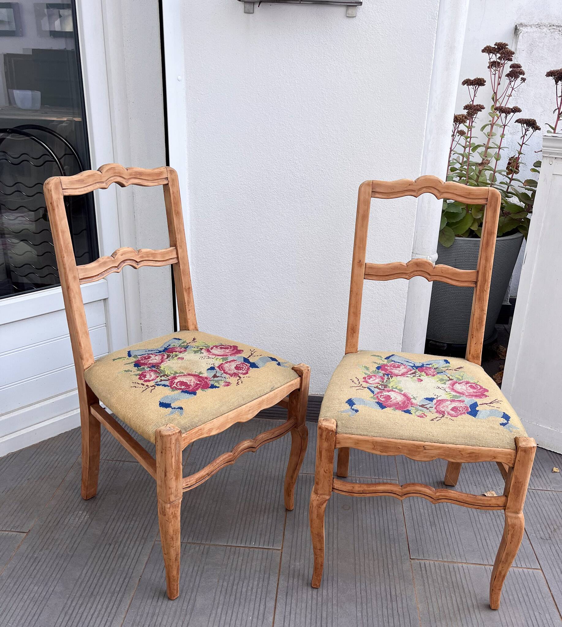 Pair of Vintage 60s Canvas Chairs