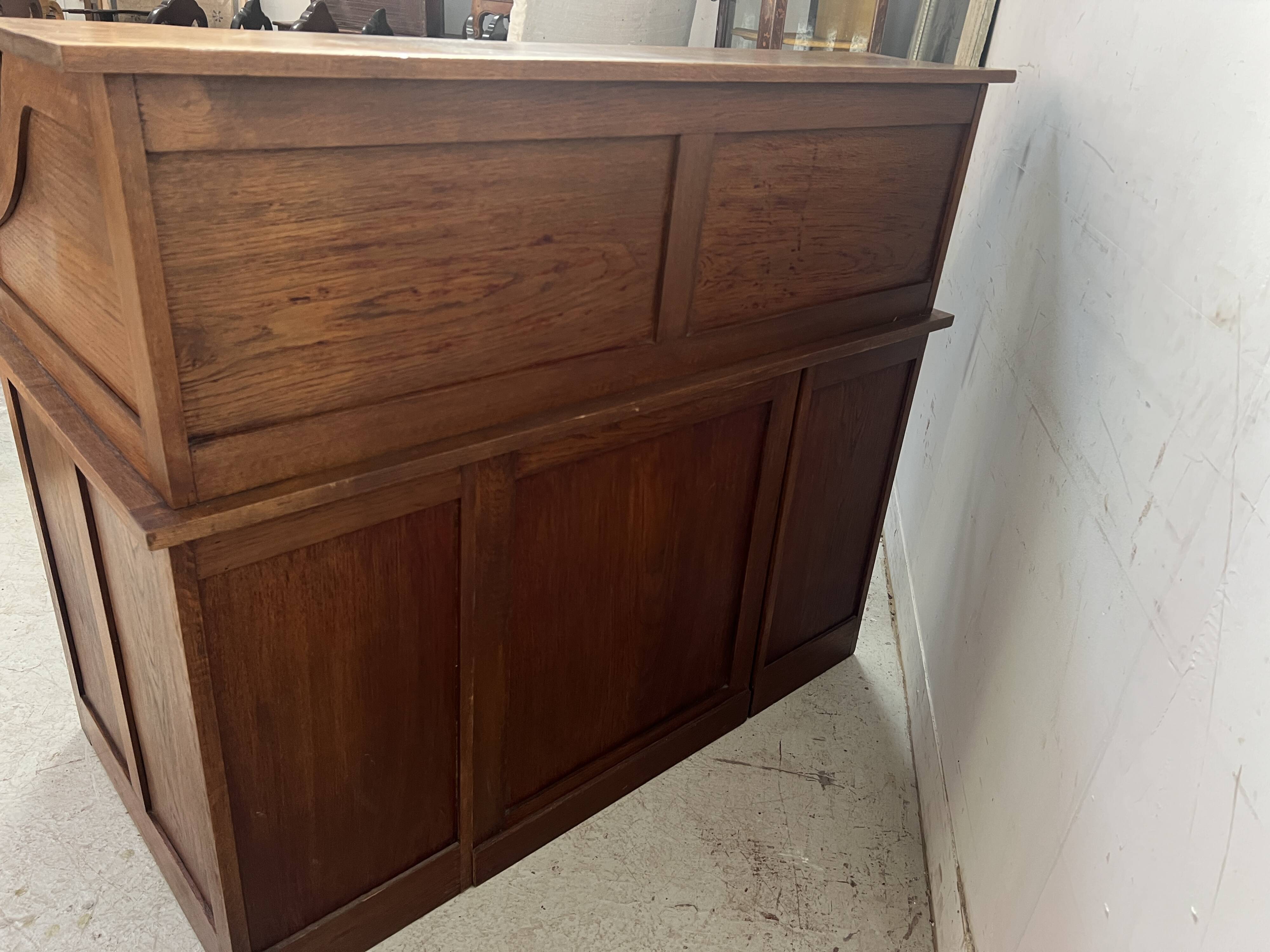 American desk in solid oak, 20th century