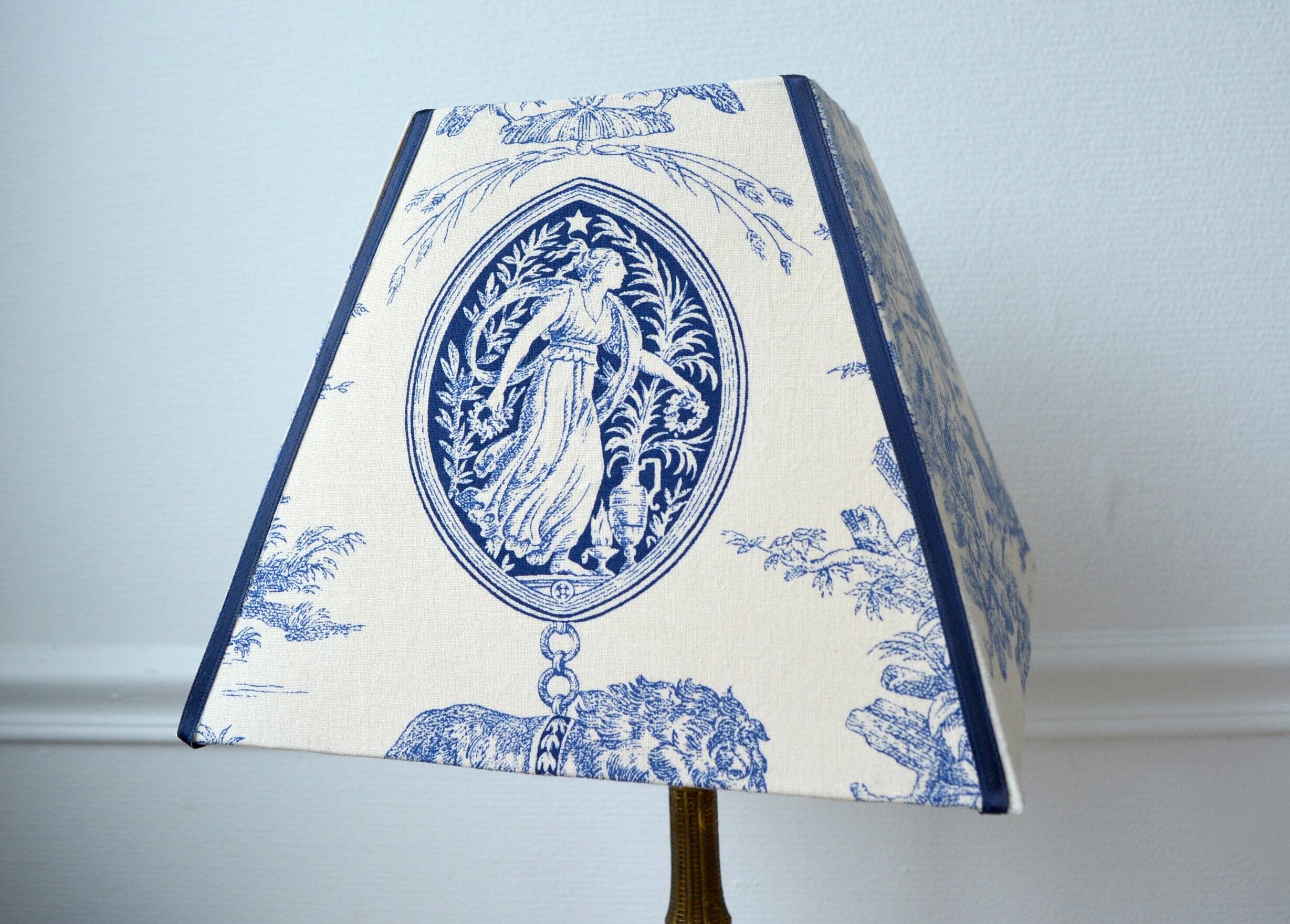 Blue toile de Jouy lampshade