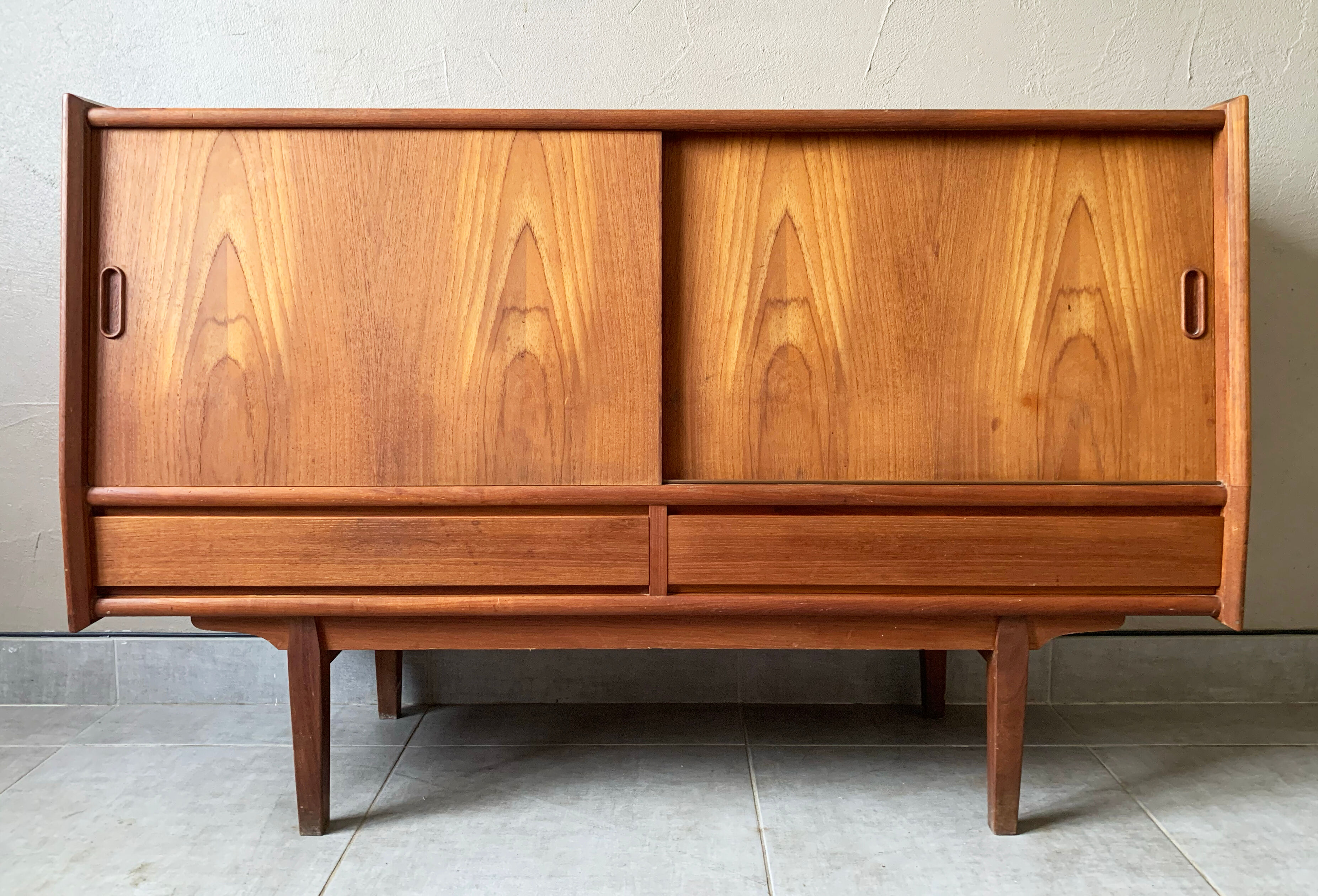 Danish vintage teak enfilade, 60s