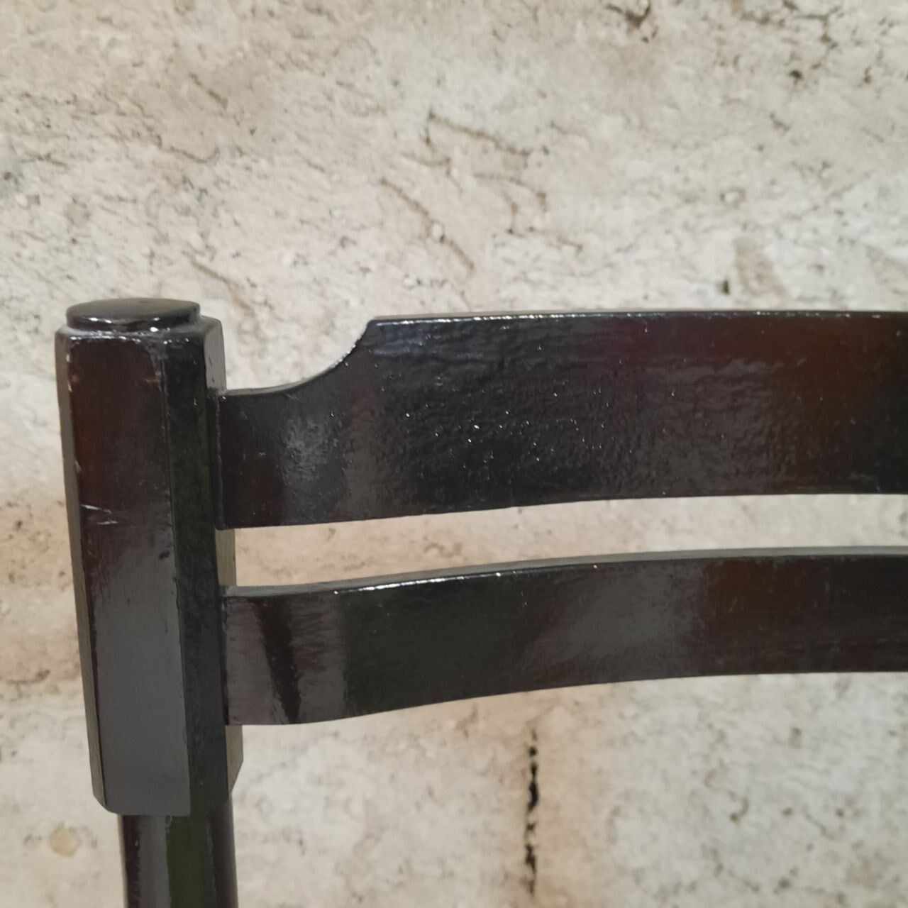 Six 50's chairs - varnished wood