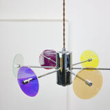 Vintage Italian Chrome Lamp Duo, 70s
