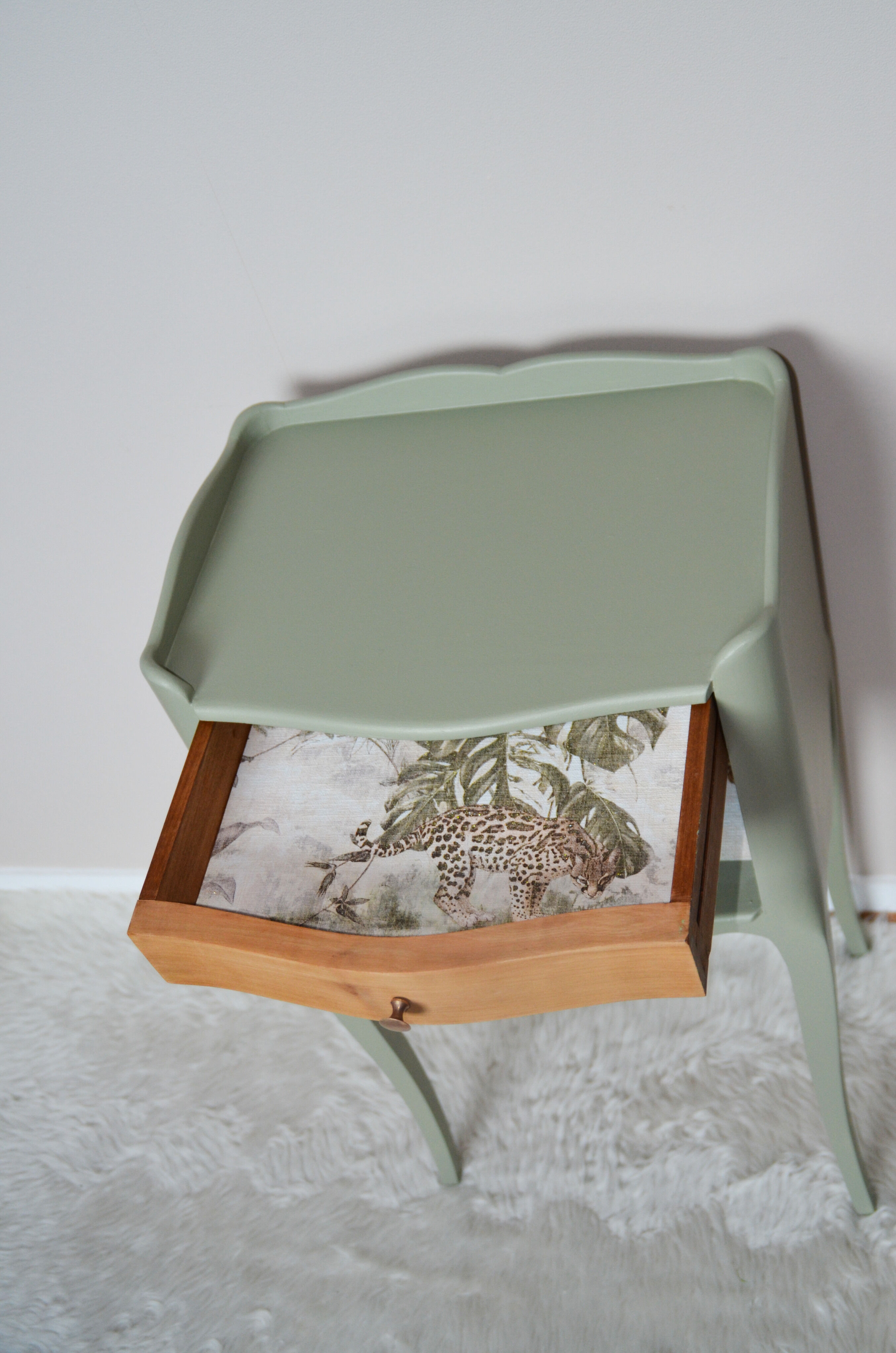 Louis XV style bedside, revamped
