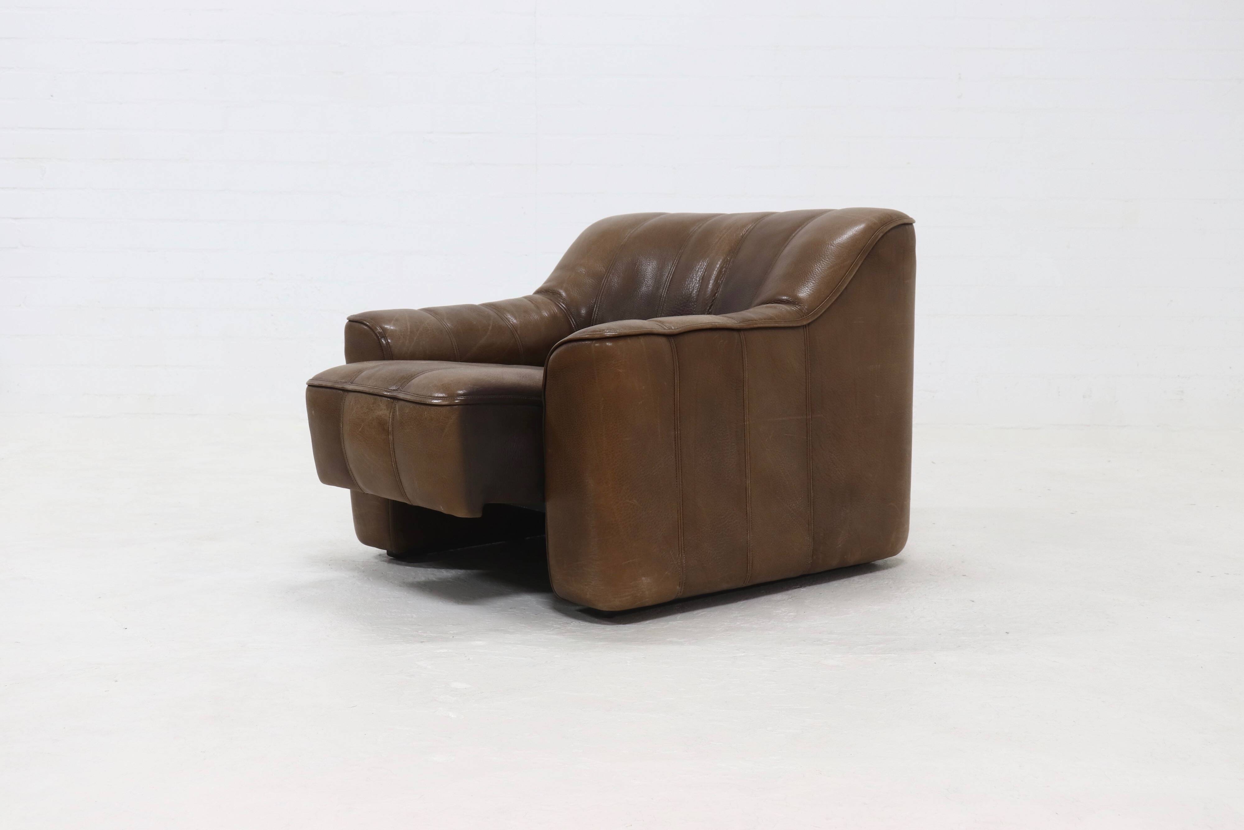 Neck Leather De Sede DS44 Lounge Chair Switzerland 1970s