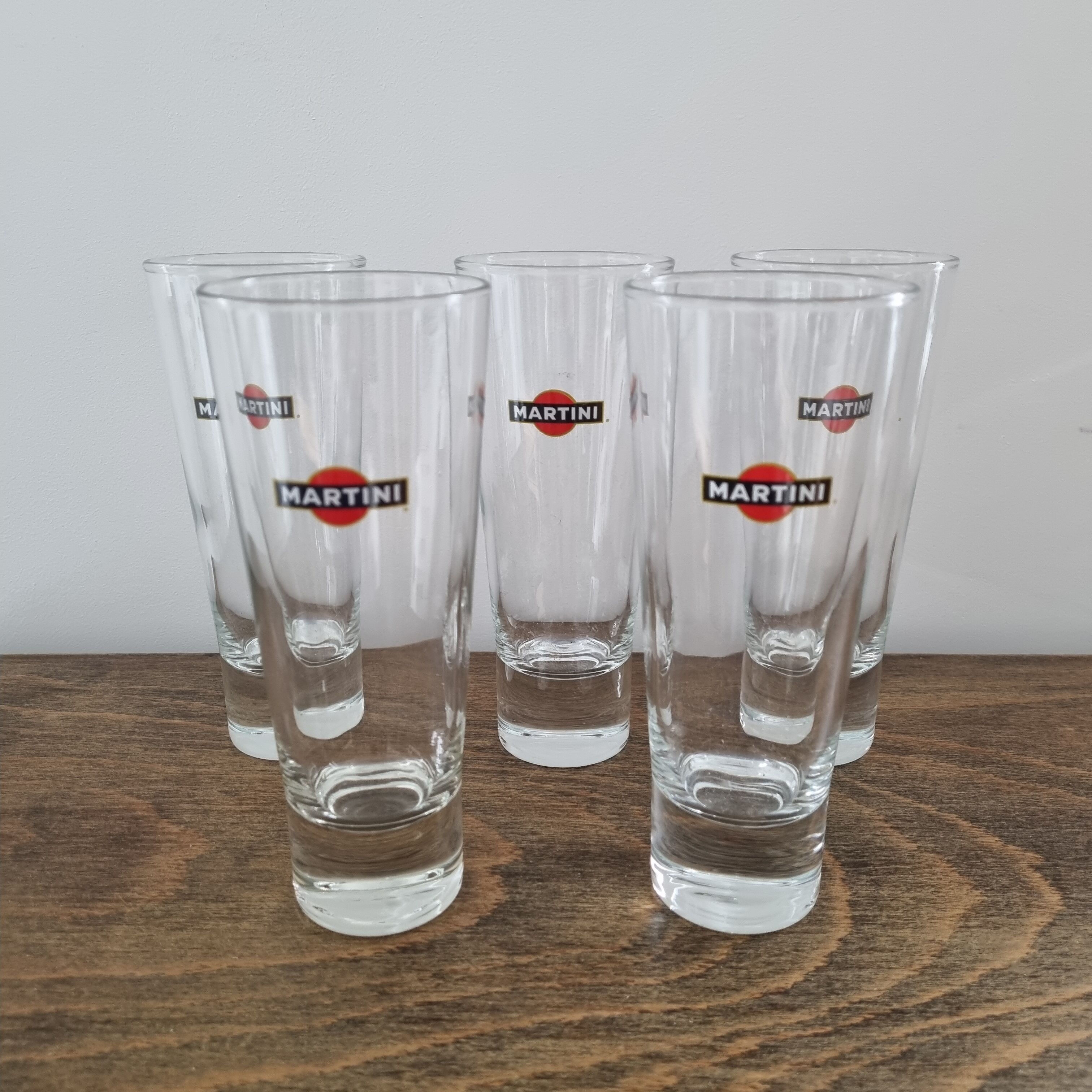 Set of 5 glasses Long Drink Martini vintage