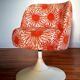 Chaise orange pivotante années 60/70