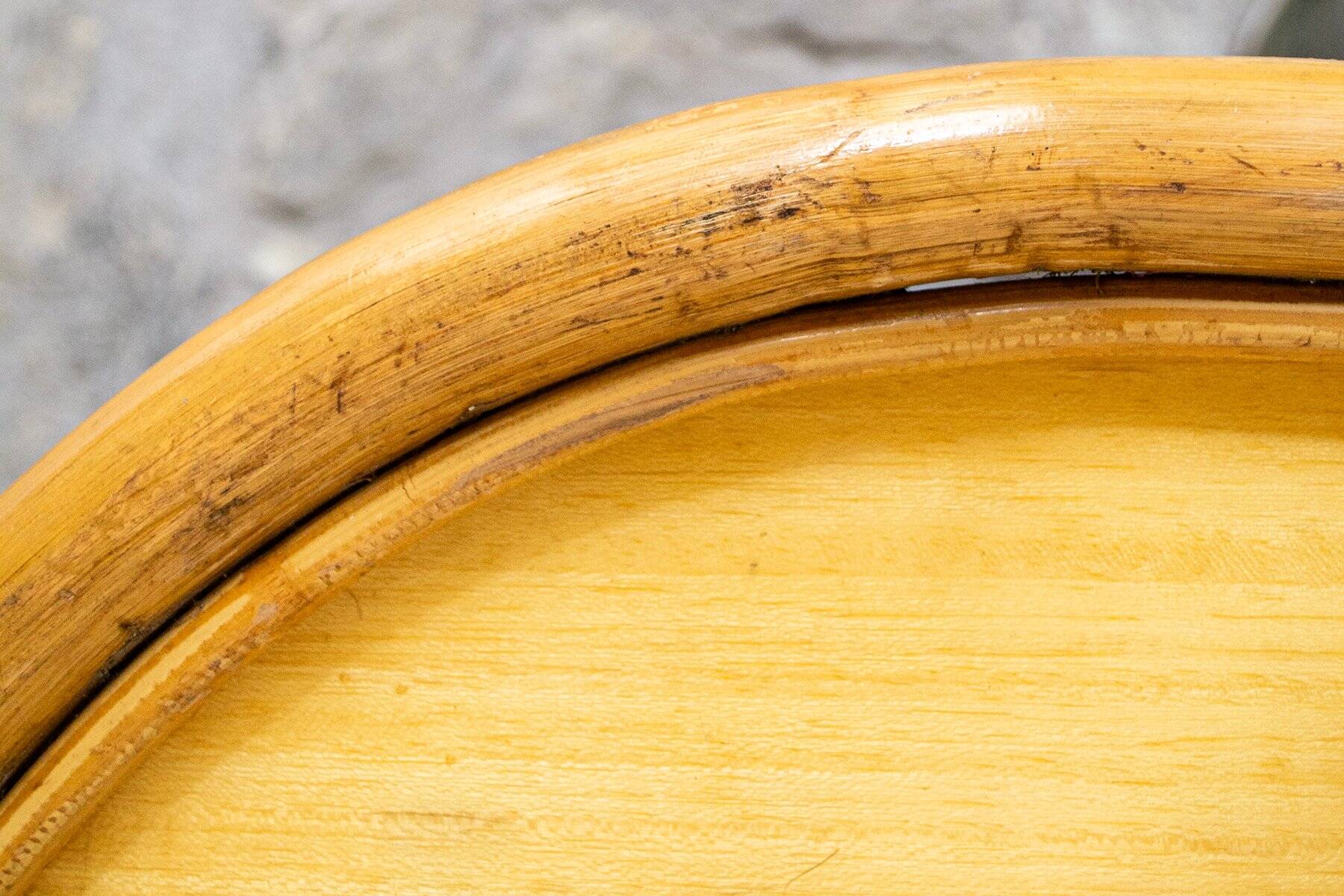 Art Deco bamboo wicker coffee table by Vivai del Sud, 1960s