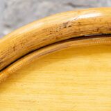 Art Deco bamboo wicker coffee table by Vivai del Sud, 1960s