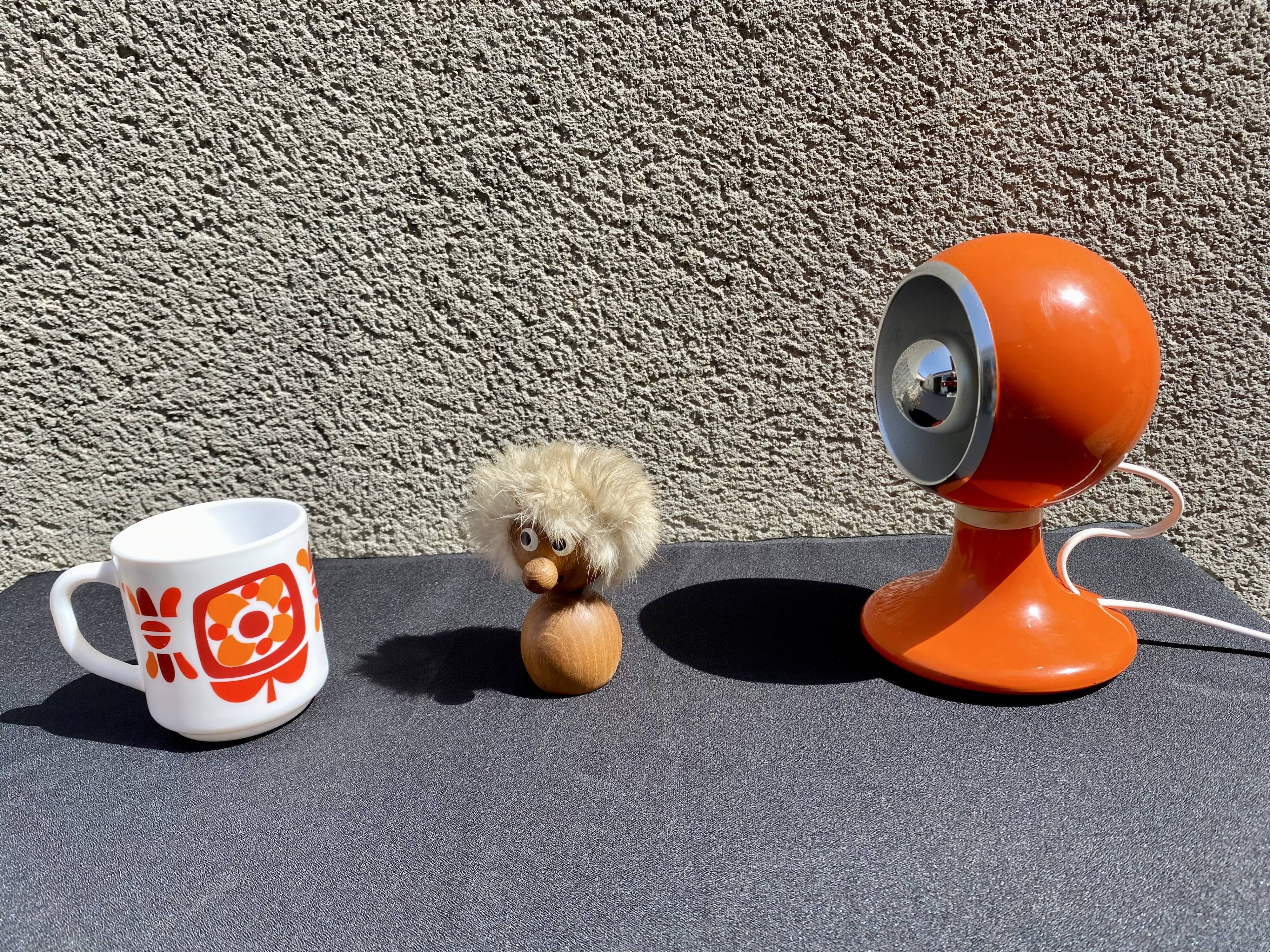Magnetic eyeball lamp Luci italy vintage design 70s original