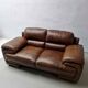 Brown buffalo leather sofa 193 cm