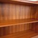 Vintage teak secretary bookcase with storage chest.