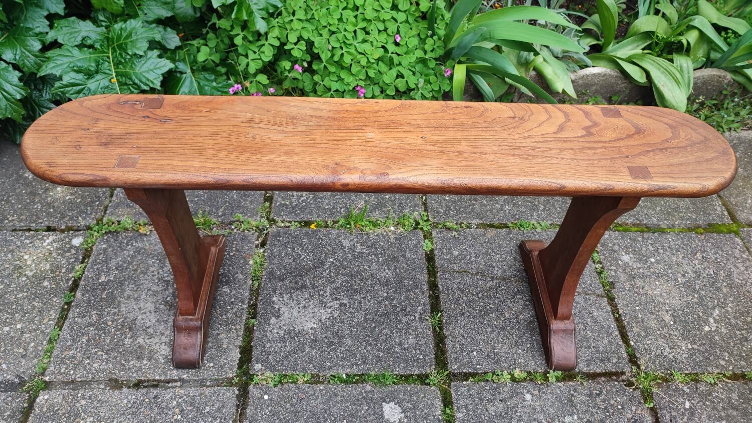 Antique elm bench