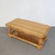 French solid oak coffee table 1970s