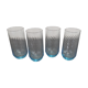 4 blue tourbillon water/orangeade glasses