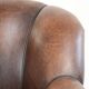 Vintage sheepskin armchair with a unique design and timeless appearance