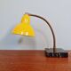 Casserole lamp in yellow lacquered metal and black marble, 1950s