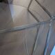 2 Tables basses verre et chrome ovales, gigognes, superposables, forme "gal