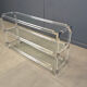 Table console en chrome et lucite, années 1970